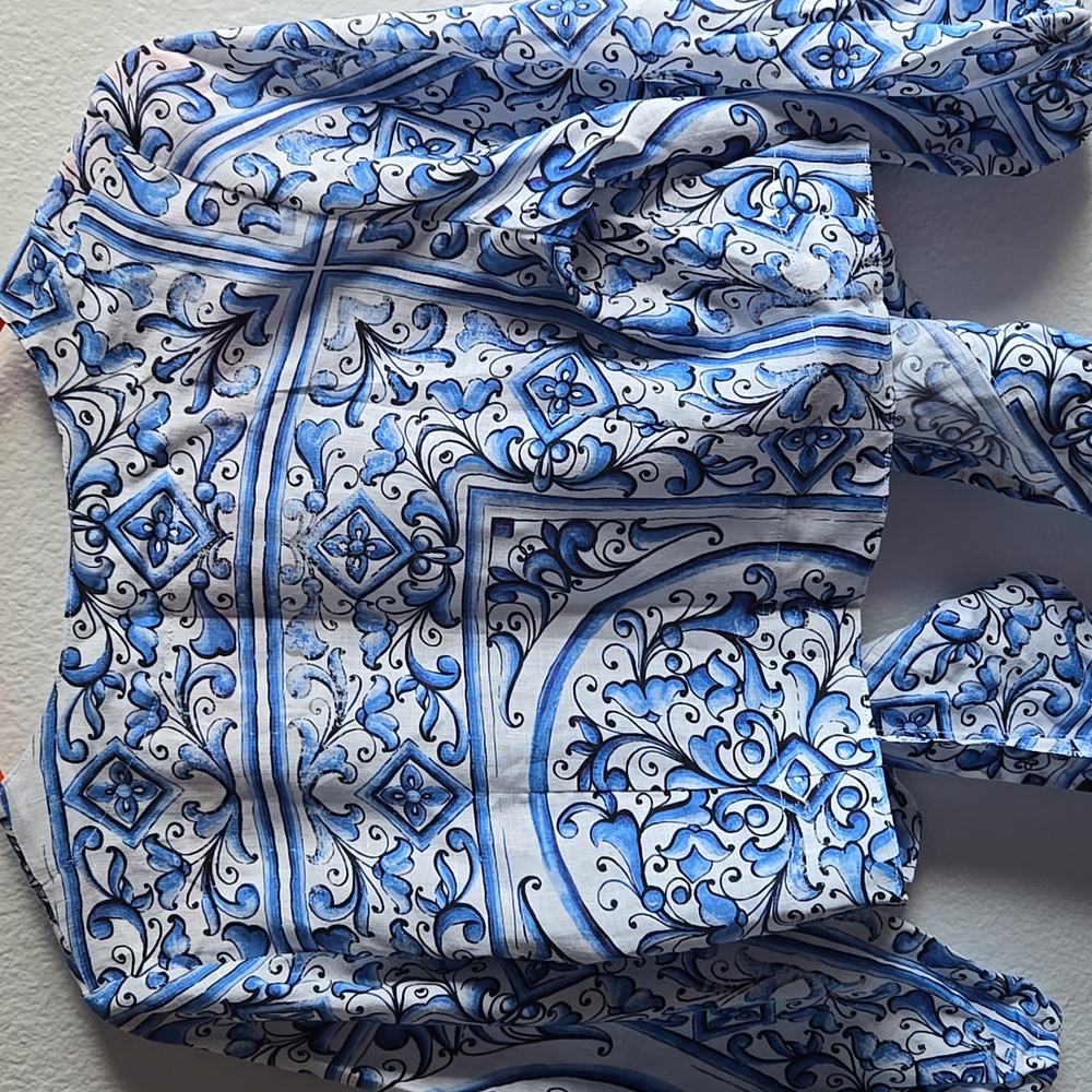Luisa Positano Linen Crop Top - Picture 10 of 12